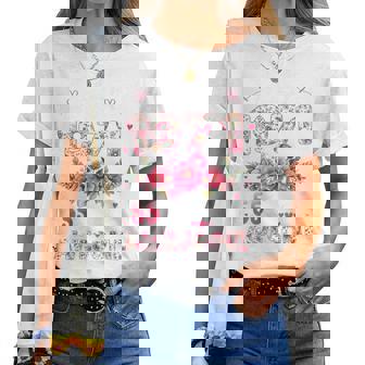 オンバック 55歳 1971年4月 花柄 55歳の誕生日 レディースTシャツ - Kawaiitshirt