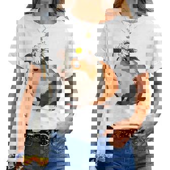 モルモットの花、モルモットの花 レディースTシャツ - Kawaiitshirt