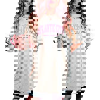 Atlantic City New Jersey Retro Preppy Throwback Girls Women's Oversized Comfort T-shirt | Mazezy