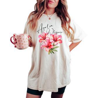 Azalea Whisperer Flower Garden Floral Bed Spring Shop Pink Women's Oversized Comfort T-shirt - Thegiftio UK