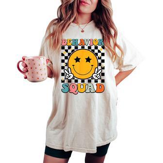Behavior Squad Specialist Analyst Behavior Teacher Retro Women's Oversized Comfort T-shirt - Thegiftio UK