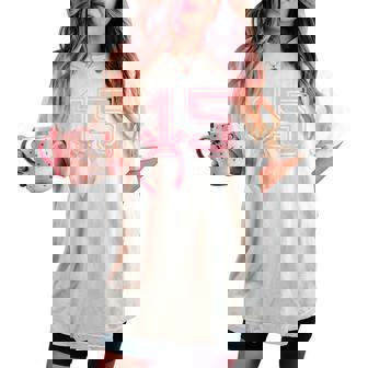 Birthday Girl Pink Coquette Bow 15 Year Old Aesthetic Girly Women's Oversized Comfort T-shirt | Seseable FR