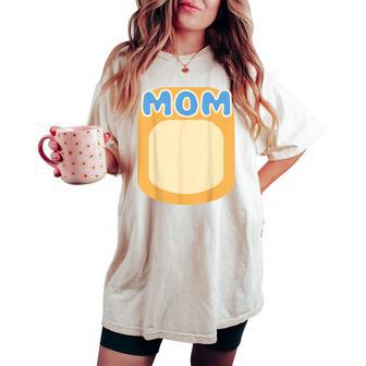 Blue Dog Mom Family Matching Mum Heeler Halloween Costume Women's Oversized Comfort T-shirt - Thegiftio UK