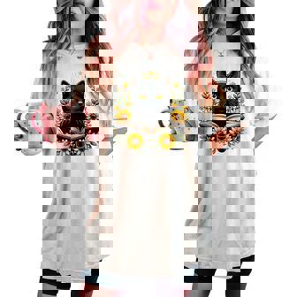 Cat For Book Lover Cute Cat And Book Women's Oversized Comfort T-shirt - Thegiftio