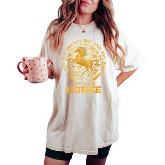 Chinese New Year 2026 Year Of The Horse Lunar Golden Horse Women's Oversized Comfort T-shirt - Monsterry UK