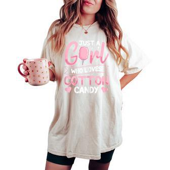 Cotton Candy Stick For A Cotton Candy Girl Women's Oversized Comfort T-shirt - Thegiftio