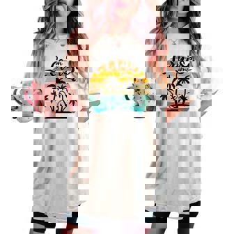 On Cruise Time Palm Trees Cruising Family Vacation Friends Women's Oversized Comfort T-shirt | Mazezy