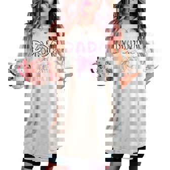 Dada Birthday Girl Matching Coquette Pink Bow Women's Oversized Comfort T-shirt | Seseable FR