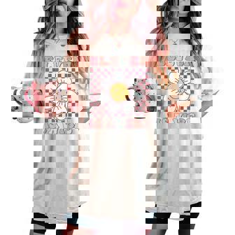 Eleven Is A Vibe Groovy 11Th Birthday Party Daisy Flower Women's Oversized Comfort T-shirt | Mazezy