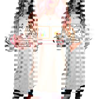 First Data Then Thanksgiving Im Earning A Break Sped Teacher Women's Oversized Comfort T-shirt - Thegiftio