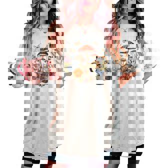 Flower Botanical Butterflies Mushroom Vintage Women's Oversized Comfort T-shirt - Thegiftio