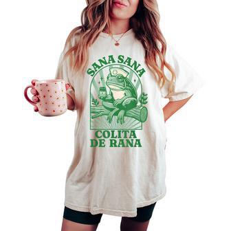 Frog Sana Sana Colita De Rana Cute Mexican Nurse Women's Oversized Comfort T-shirt - Thegiftio UK