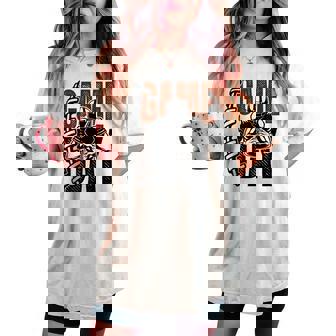 Game Day Football Season Team Sports Vintage Women's Oversized Comfort T-shirt | Seseable CA