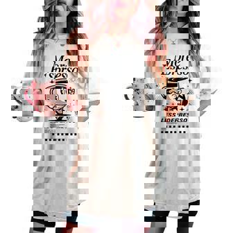 Groovy Vintage More Espresso Less Depresso Coffee Women's Oversized Comfort T-shirt - Thegiftio