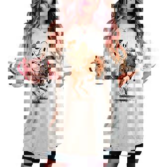 Halloween Western Cowboy Ghost Rodeo Horse Country Women's Oversized Comfort T-shirt | Seseable CA