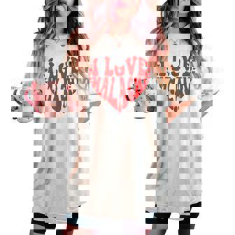 I Heart Malachi First Name I Love Malachi Groovy Women's Oversized Comfort T-shirt - Monsterry