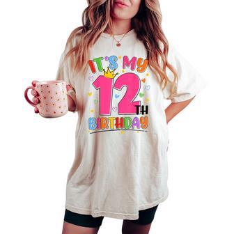 It's My 12Th Birthday Party Ns Girls 12 Year Old Bday Women's Oversized Comfort T-shirt - Thegiftio UK