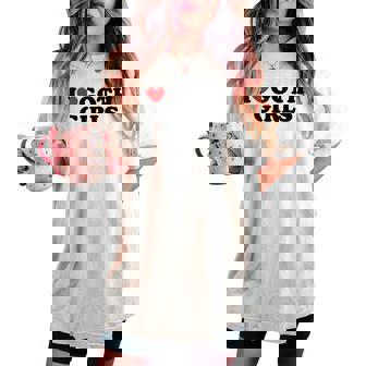 J'aime Les Filles Gothiques J'aime Les Filles Gothiques T-shirt oversize confortable pour femme - Cadeauxyz