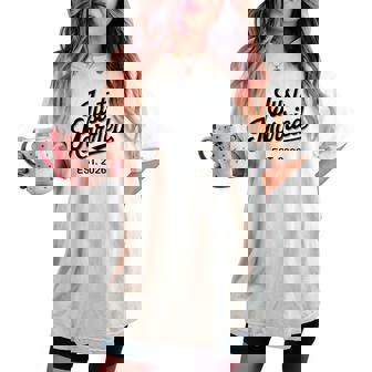 Just Married Est 2026 Wedding Wife Mr & Mrs Bride Groom Women's Oversized Comfort T-shirt - Thegiftio