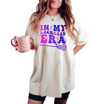 In My Lacrosse Era Retro Groovy Sports And Girls Women's Oversized Comfort T-shirt - Thegiftio UK