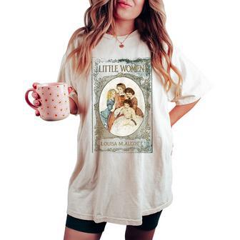 Little Louisa May Alcott Vintage Book Cover Women's Oversized Comfort T-shirt - Thegiftio UK