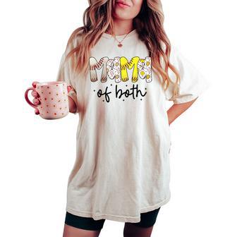 Mama Of Both Baseball Softball Mom Mother's Day Women's Oversized Comfort T-shirt - Thegiftio UK