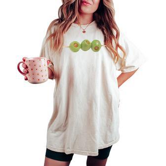 Martini Olives Cute Olives Graphic For Girl Women Women's Oversized Comfort T-shirt - Thegiftio UK