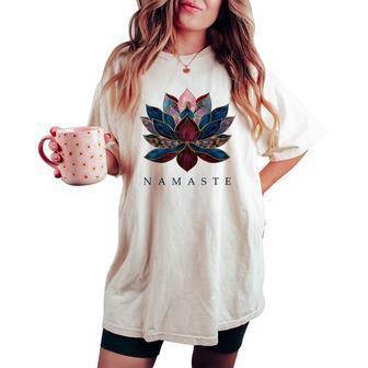 Namaste Lotus Flower Zen Buddhism Yogi Buddhist Buddha Yoga Women's Oversized Comfort T-shirt - Thegiftio UK
