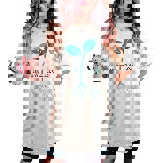 New Life Plante De Jardinage Pour Amoureux Des Plantes T-shirt oversize confortable pour femme - Cadeauxyz