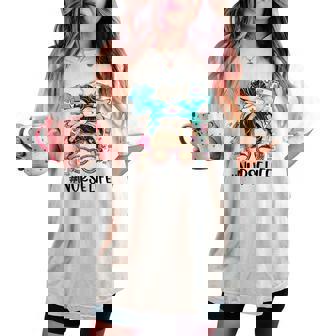 Nurse Life Messy Bun Leopard Glasses Bandana Nurse Week 2025 Women's Oversized Comfort T-shirt - Monsterry