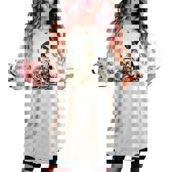 Old School Camo German Shorthaired Pointer Hunting Dog Mom Women's Oversized Comfort T-shirt - Seseable