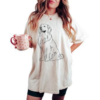 Pata De Amor Conilueta De Golden Retriever Cuello Camiseta extragrande cómoda para mujer - Regaloses