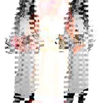 Peru Souvenir Llama Alpaca Flowers Peruvian Souvenir Women's Oversized Comfort T-shirt - Thegiftio