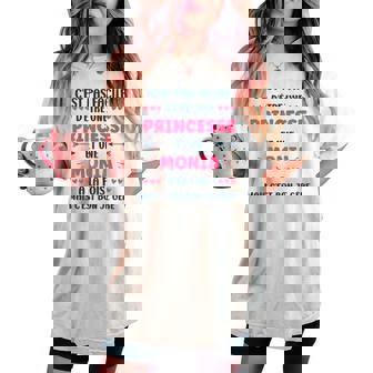 Princesseuper Monia Fille Prénom Humour Monia T-shirt oversize confortable pour femme - Cadeauxyz