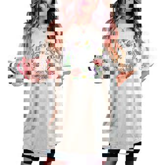 Radicalized By Basic Decency Vintage Floral Women Women's Oversized Comfort T-shirt | Seseable UK