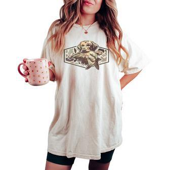 Retro Old Camo Duck Hunting Lab Dog Labrador Southern Boy Women's Oversized Comfort T-shirt - Thegiftio UK