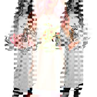 Riviera Maya Tropical Sea Turtle Mexico For And Women Women's Oversized Comfort T-shirt | Mazezy