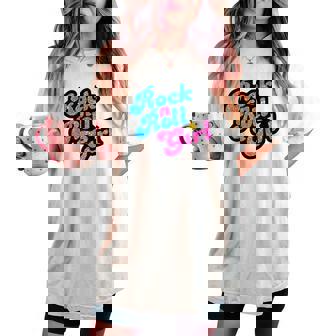 Rock N Roll Girl Halloween Costume Ocean Dentist Girl Women's Oversized Comfort T-shirt - Monsterry