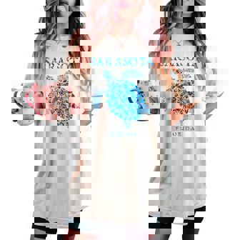 Sarasota Florida Sea Turtle Beach Girls Boys Souvenir Women's Oversized Comfort T-shirt | Mazezy