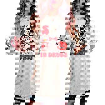 Say Boo To Drugs Cute Boo Red Ribbon Week Awareness Women Women's Oversized Comfort T-shirt - Monsterry