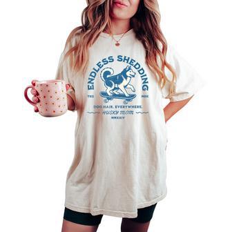 Siberian Husky Ice Skating Dog Husky Mom Women's Oversized Comfort T-shirt - Thegiftio UK