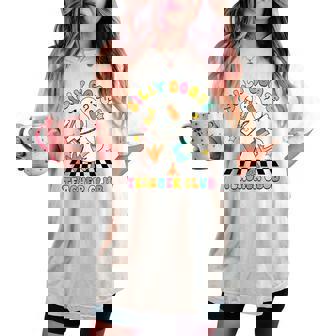 Silly Goose Teacher Club Back To School Elementary School Women's Oversized Comfort T-shirt | Mazezy