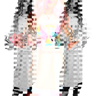 Sped Autism World Tour I Rock The Spectrum Teacher Stimming Women's Oversized Comfort T-shirt - Monsterry