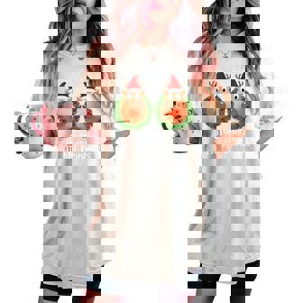 Stop Staring At My Reindeers Boobs Christmas Women's Oversized Comfort T-shirt - Monsterry