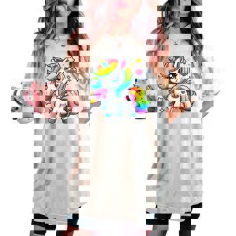 Unicorn For Girls Cute Magical Unicorn Women's Oversized Comfort T-shirt - Thegiftio