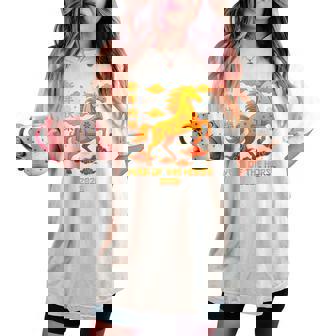 Year Of The Horse 2026 Chinese New Year 2026 Women's Oversized Comfort T-shirt | Mazezy