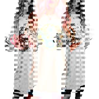 Yin Yang Floral Balance Botanique Énergie Paix T-shirt oversize confortable pour femme - Cadeauxyz