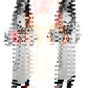 コケット リボン キリン プリント 女の子 ママ 母の日 レディースオーバーサイズコンフォートTシャツ - Kawaiitshirt