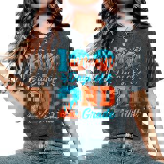 100 Days Of 2Nd Grade Basketball 100Th Day Of School Boys Women's Oversized Comfort T-Shirt - Thegiftio