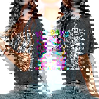 100 Days Of Magical Learning Unicorn 100Th Day School Girls Women's Oversized Comfort T-Shirt | Seseable UK